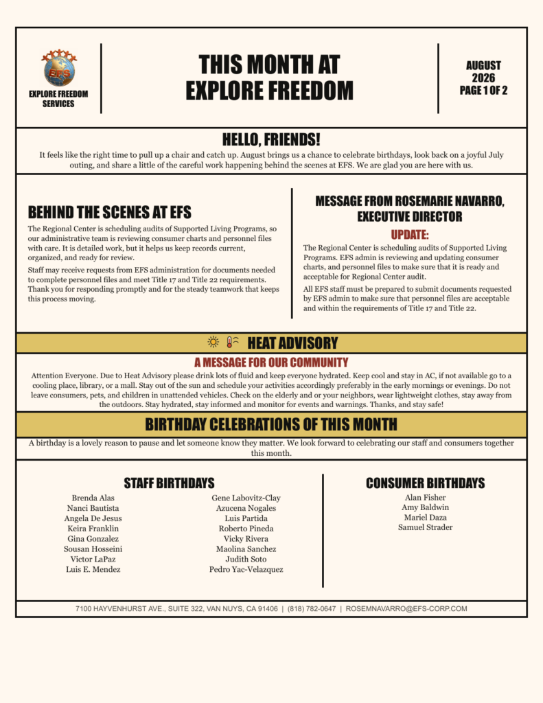 August 2026 | Monthly Newsletter